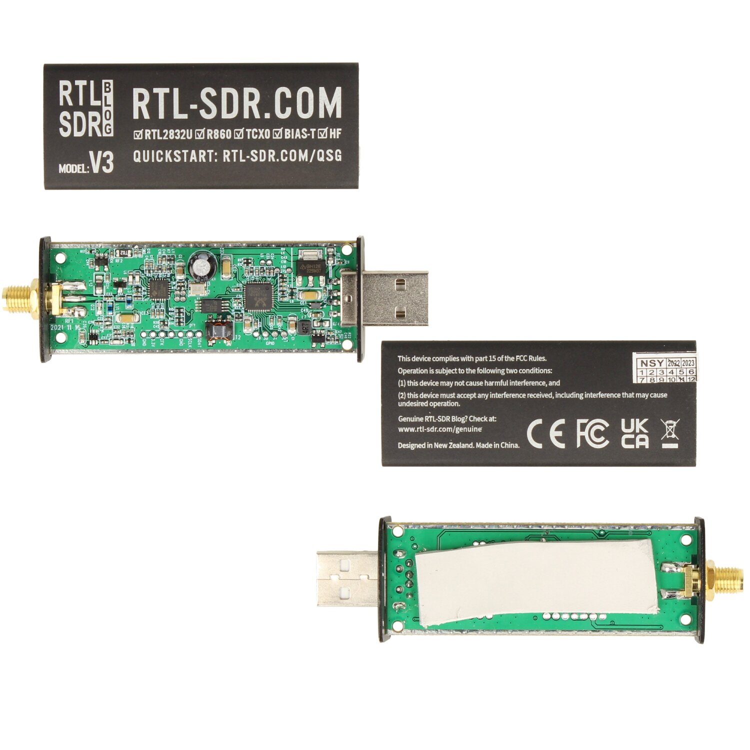 RTL-SDR R820T2 TCXO Dongle / Dipole Antenna Kit - jetvision Webshop