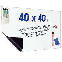 Minadax Whiteboard Folie 40 x 40cm | Magnet Haftend |...