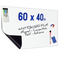 Minadax Whiteboard Folie 60 x 40cm | Magnet Haftend |...