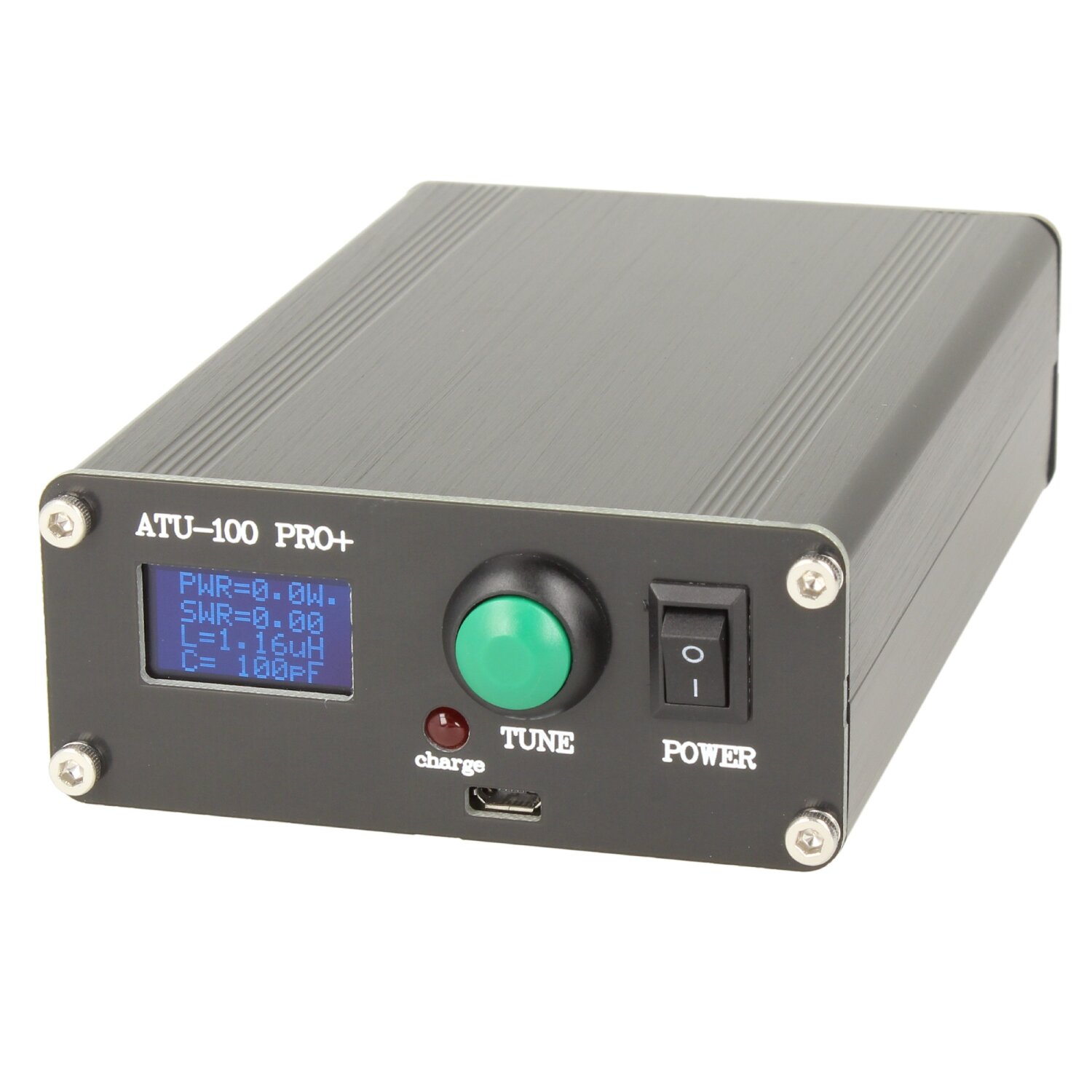 Minadax ATU-100 Pro+ | 100W Automatischer Antennentuner | LCD-Bildschirm | 1.8-50MHz | Kompatibel mit 10-15V DC | Präzisionsmessung