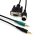 Minadax Digirig Kompatibel mit Yaesu FT-1000 FT-2000 | DIN5 Kabel Kit für Digirig Mobile | Ferritkerne | RF geschirmt | 60-180 cm