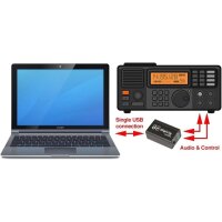 Minadax Digirig Kompatibel mit Yaesu FT-1000 FT-2000 | DIN5 Kabel Kit für Digirig Mobile | Ferritkerne | USB Kabel | RF geschirmt