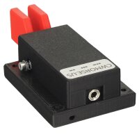 Minadax CWMORSE Morse Doppel Paddle Taste Rot + Metallplatte 566g | Präzisionslager + Kabel