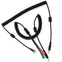 Digirig Kabelset - CAT & Audiokabel kompatibel mit Elecraft KX2/KX3 - RF-Abschirmung, Ferritkerne, flexible Spiralversion für optimale Funkverbindung