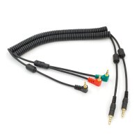 Digirig Kabelset - CAT & Audiokabel kompatibel mit Elecraft KX2/KX3 - RF-Abschirmung, Ferritkerne, flexible Spiralversion für optimale Funkverbindung